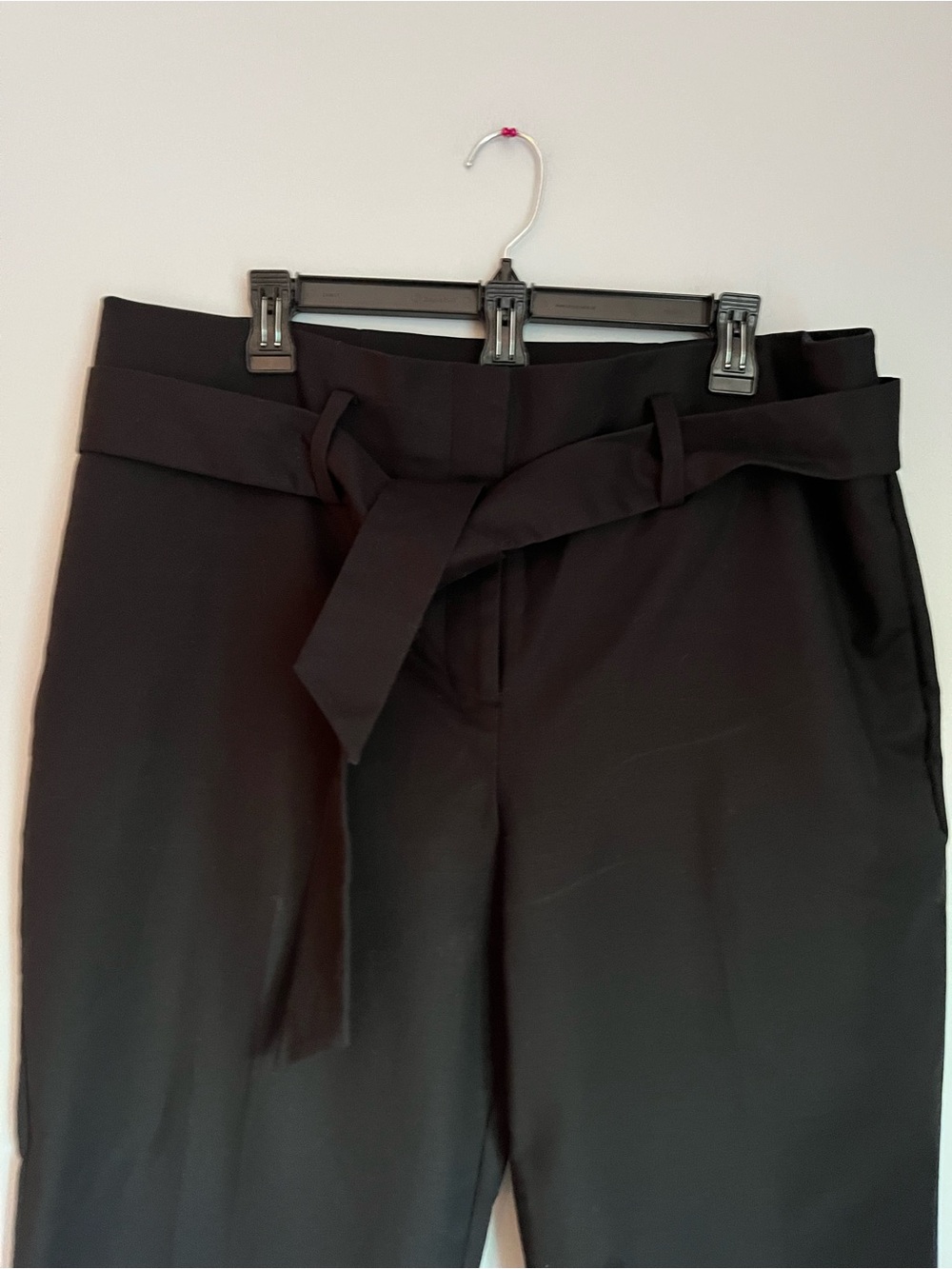 The Limited Black Paperbag Waist Trousers with Tie SZ 12